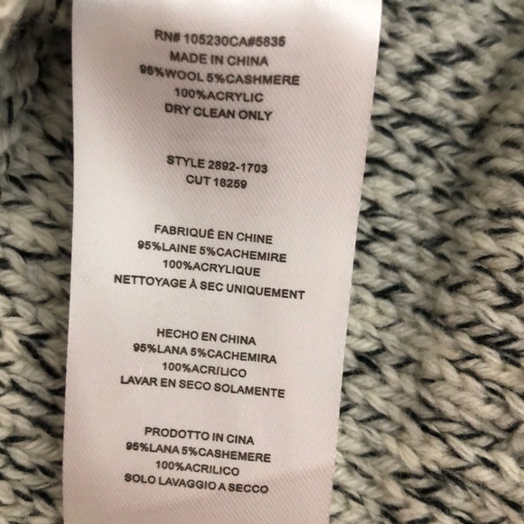 NWT Current Elliott jacquard fringe sweater SZ M - Picture 8 of 9